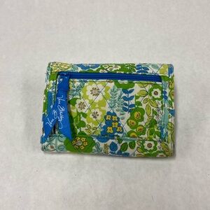 Vera Bradley brand wallet. Color: green and blue